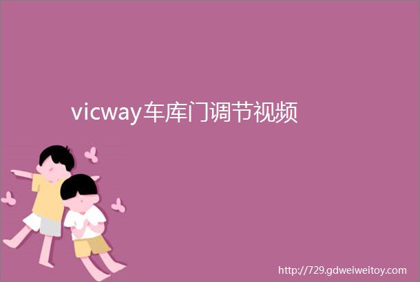 vicway车库门调节视频